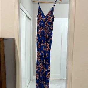 Floral Blue Jumpsuit